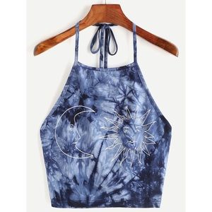 1 LEFT!🌜✨Sun & Moon Tie Dye Crop Top🌜✨